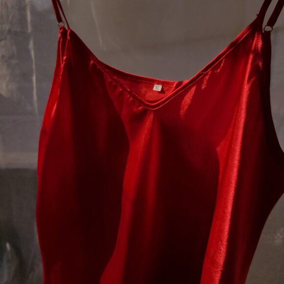 Red Silky Cami Top - Picture 5 of 7